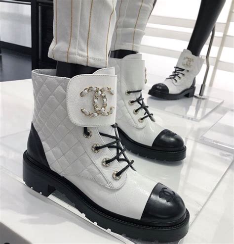 chanel boots fall 2020|white Chanel boots 2020.